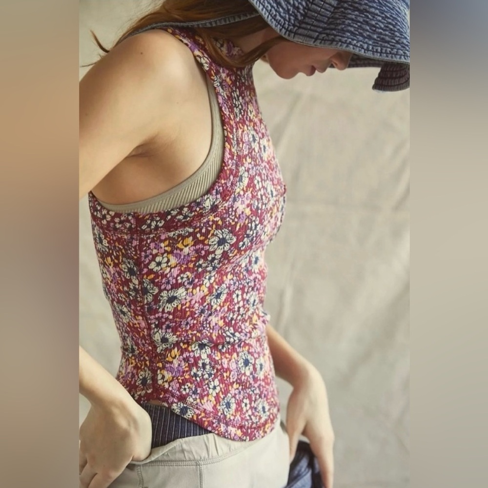 Free People Floral Sleeveless Top - Multicolor🌼 - Picture 3 of 12
